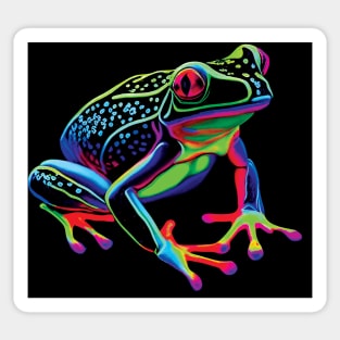 Neon Tree Frog Art Sticker